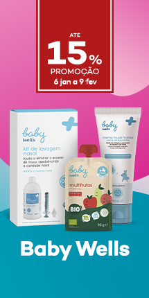 Marca Baby Wells com at&eacute; 15% desconto direto - de 6 janeiro a 9 fevereiero